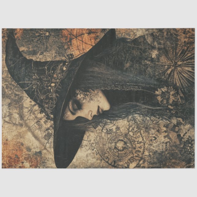 Witchy Woman Vintage Tissue Paper (Front)