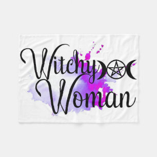 Witchy Woman Watercolor Fleece Blanket