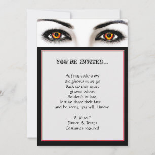 Witchy Woman Wicked Eyes Halloween Party Invitation