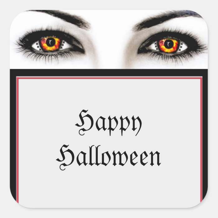 Witchy Woman Wicked Eyes Halloween Stickers