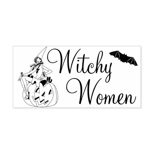 Witchy Women Halloween Witch Rubber Stamp