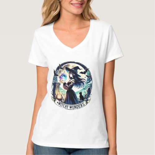 Witchy Wonders Halloween Crystal Ball Shirt