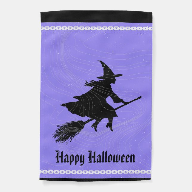 Witchy Wonders Halloween Garden Flag (Front)