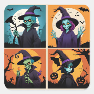Witchy Wonders Square Sticker