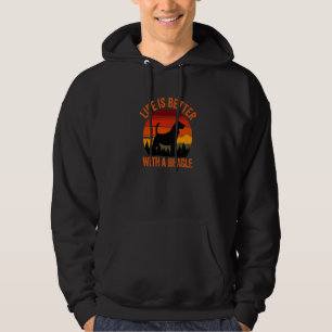 With A Beagle Vintage Sky and Forest Dog Hoodie
