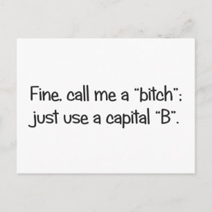 With a Capital B Postcard