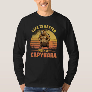 With A Capybara Cute Bodybuilder Rodent T-Shirt