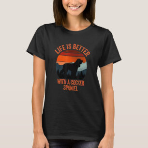  With A Cocker Spaniel Vintage Distressed T-Shirt