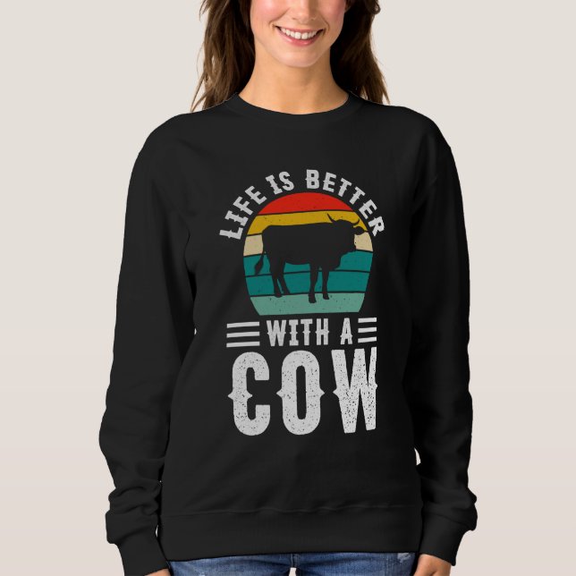 With A Cow Sweatshirt (Front)