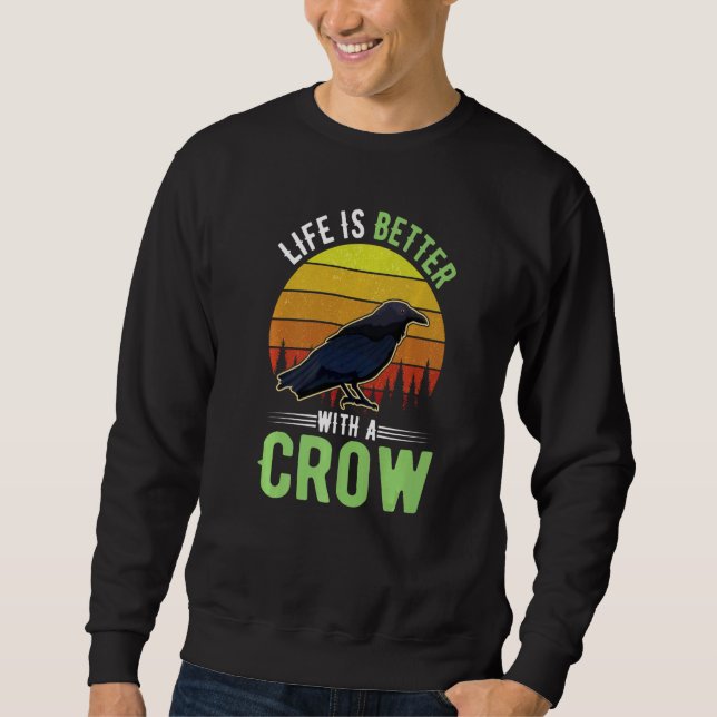 with a Crow Raven Sweatshirt (Front)