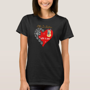 With A Dog  Belgian Malinois Design T-Shirt
