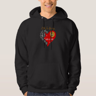 With A Dog  Golden Chow Design Hoodie