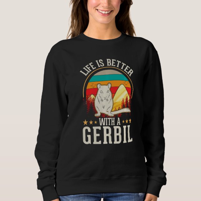 with a Gerbil Racing Rat Gerbil Sweatshirt (Front)