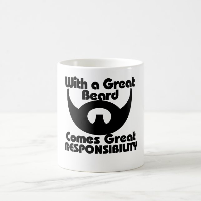 With a great beard comes great resposibility coffee mug (Center)