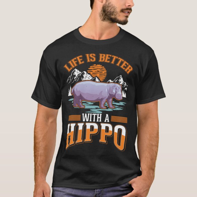 with a Hippo T-Shirt (Front)