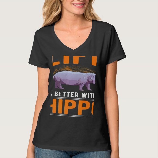 with a Hippo T-Shirt (Front)