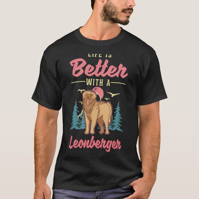 with a Leonberger T-Shirt (Front)