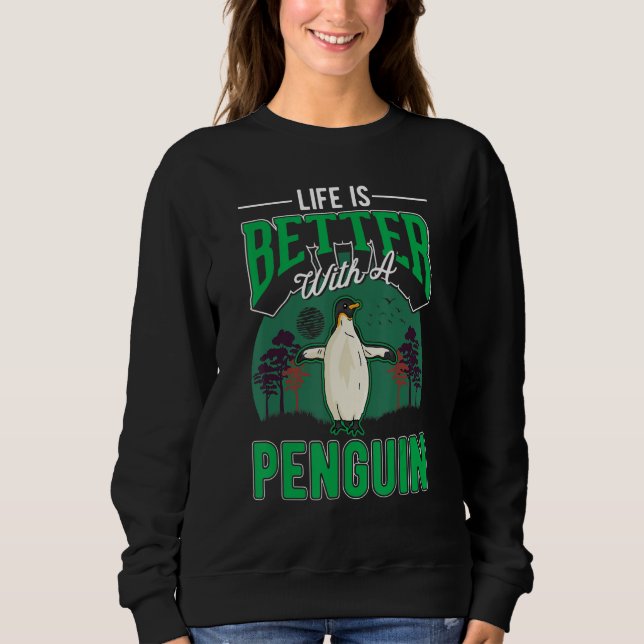 with a Penguin Sweatshirt (Front)