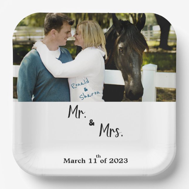 With a Photo   Paper Plates (Front)