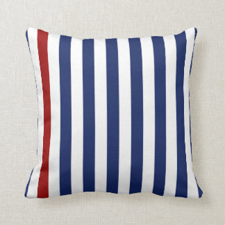 With A Red Stripe Throw Pillow