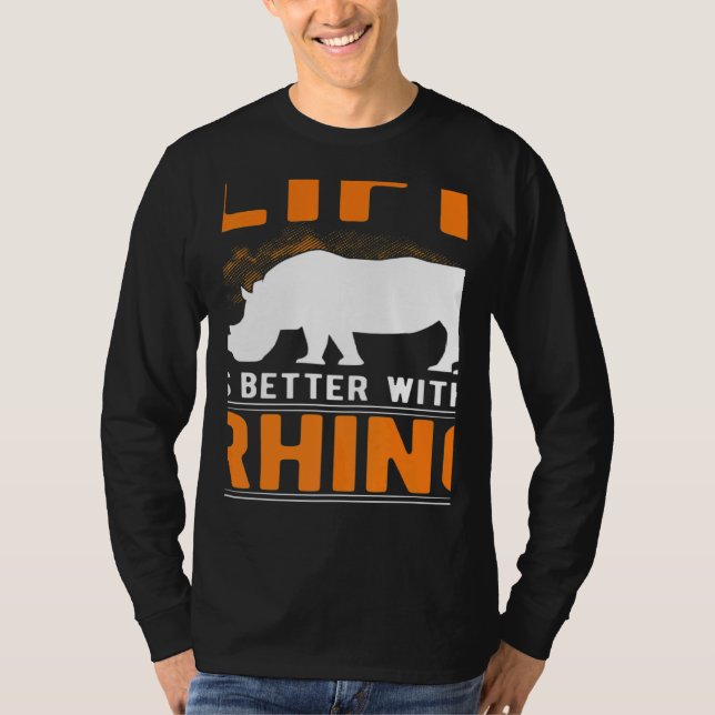 with a Rhino T-Shirt (Front)