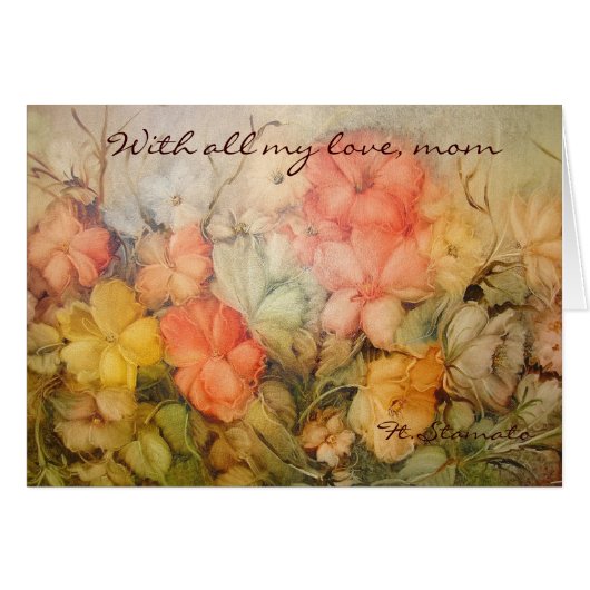 With all my love mom. cards (Front Horizontal)