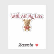 With All My Love Sticker | Cute Gift Packaging Lab