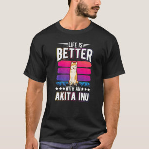 With An Akita Inu T-Shirt