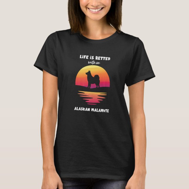 with an Alaskan Malamute T-Shirt (Front)