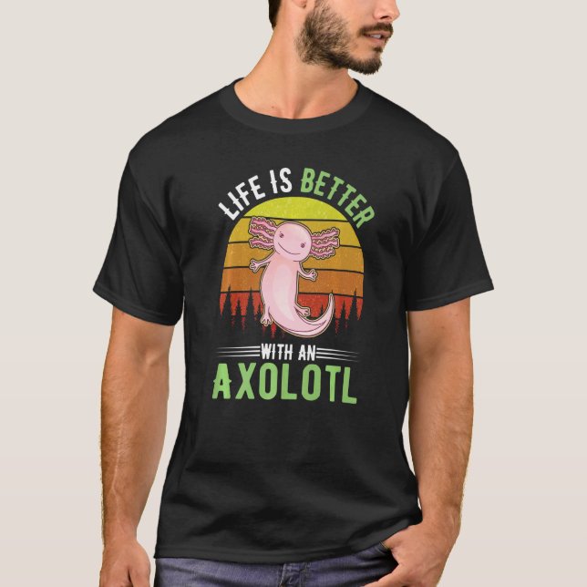 with an Axolotl T-Shirt (Front)