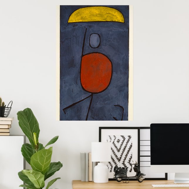 With an Umbrella by Paul Klee Poster (Home Office)