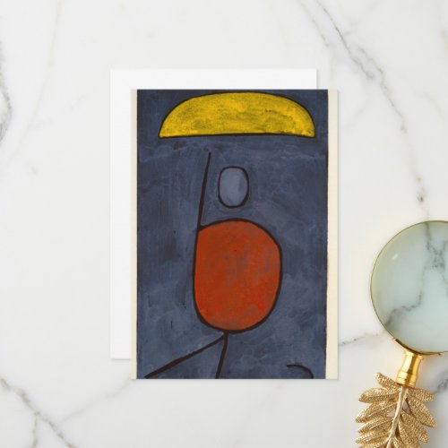 With an Umbrella by Paul Klee Thank You Card