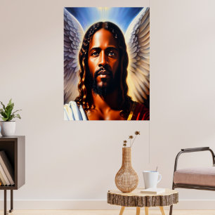 With Angel Wings Christian Poster
