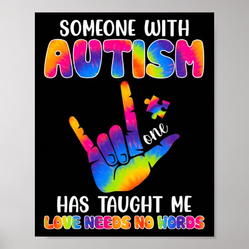 With Autism Has Taught Me Asl Awareness Autism Mon Poster