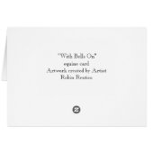 "With Bells On" equine card (Back Horizontal)
