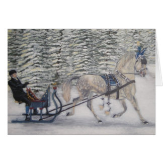 "With Bells On" equine card