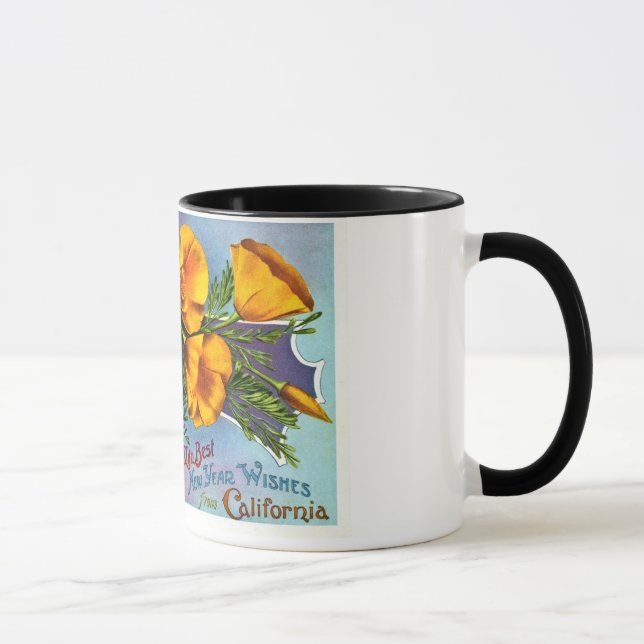 With Best New Year Wishes from California Mug (Right)