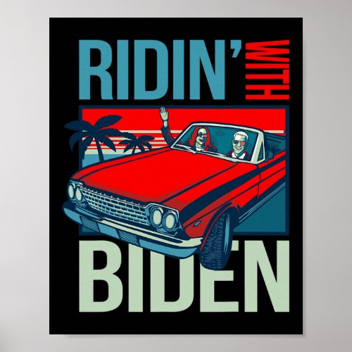 With Biden Kamala Harris Joe Biden Vintage Retro C Poster