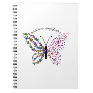 with brave wings she flies notebook