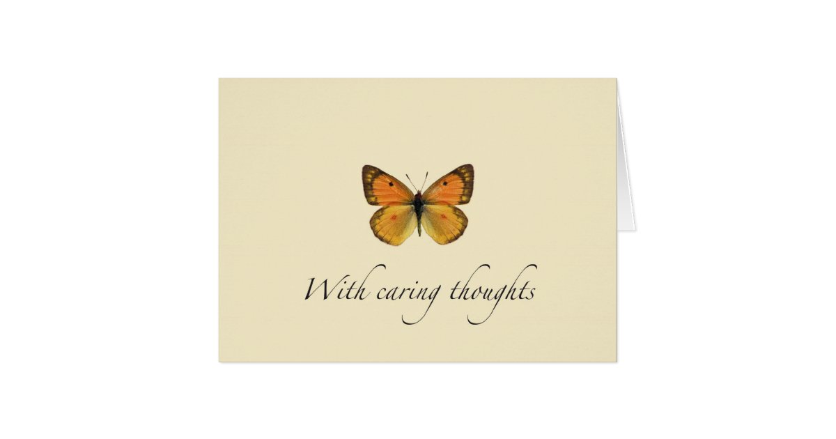 With Caring Thoughts Card | Zazzle