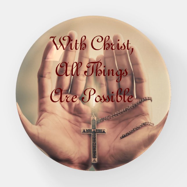 With Christ , Paperweight (Front)