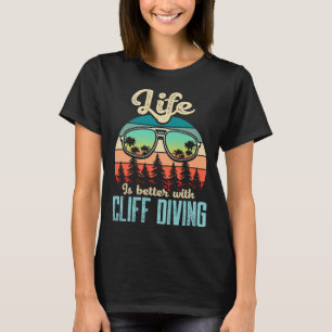 With Cliff Diving Watersports Tombstoning T-Shirt