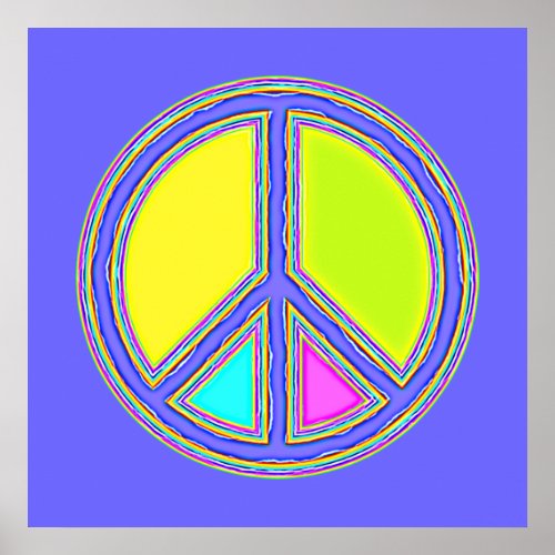 With Colors Filled PEACE Sign 1
