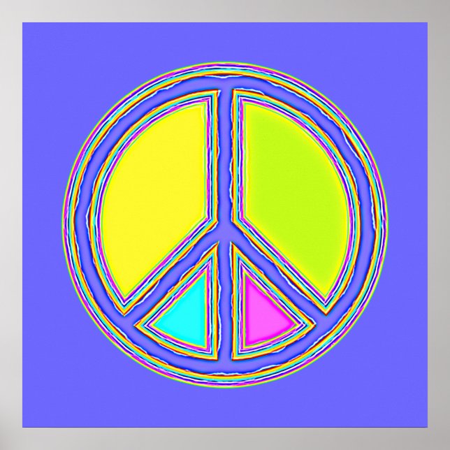 With Colors Filled PEACE Sign 1 (Front)