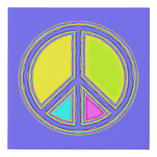 With Colors Filled PEACE Sign 1