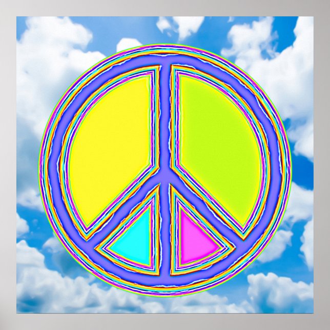With Colors Filled PEACE Sign 1 (Front)