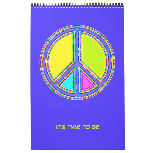 With Colors Filled PEACE Sign 1 Calendar (Cover)