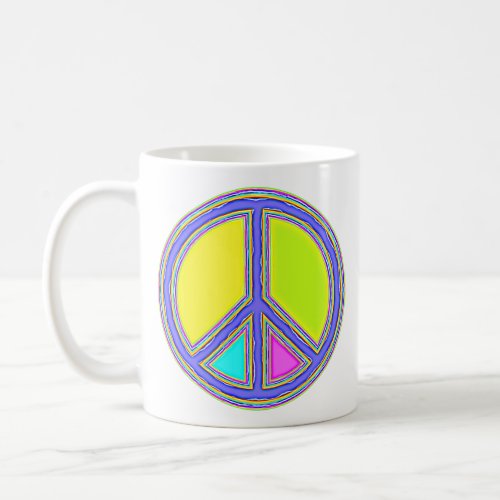 With Colors Filled PEACE Sign 1 Coffee Mug
