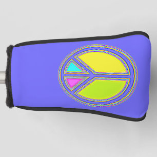 With Colors Filled PEACE Sign 1 Golf Head Cover