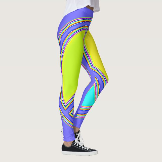 With Colors Filled PEACE Sign 1 Leggings (Right)